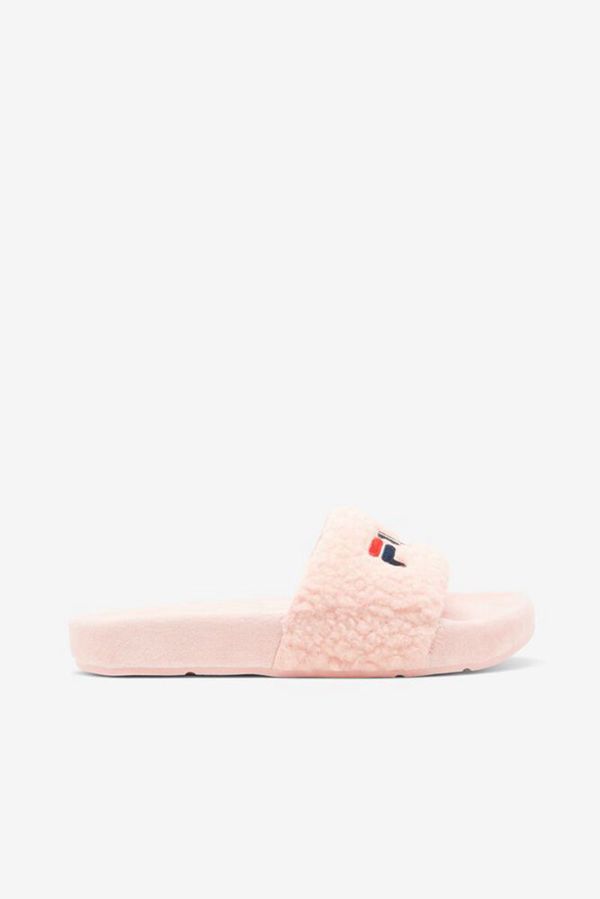 Slides Fila Mulher Rosa/Azul Marinho/Vermelhas - Fila Fuzzy Drifter Loja Online Portugal,MDPX-63897